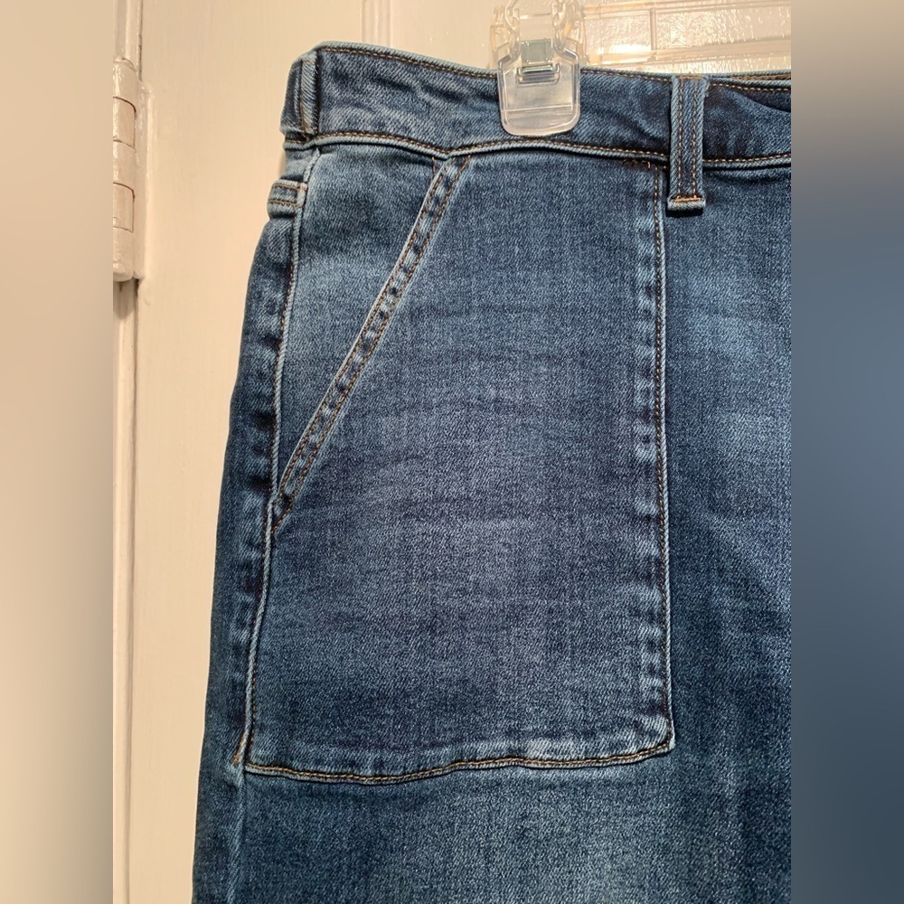 Kan Can Selene Mid Rise Crop Wide Leg Jeans - Picture 4 of 15